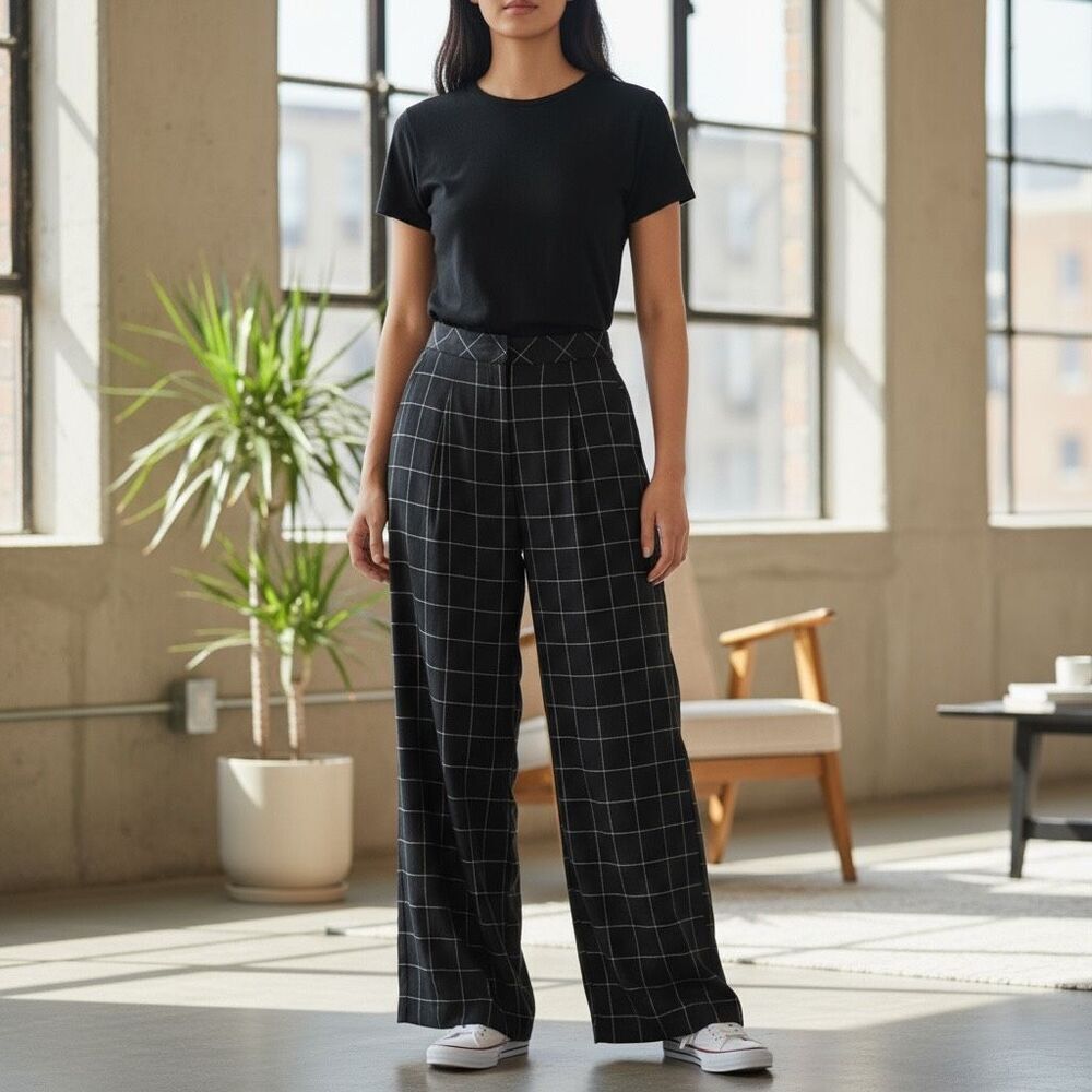 Revolve x Rumer Quinn pant black print size large m3